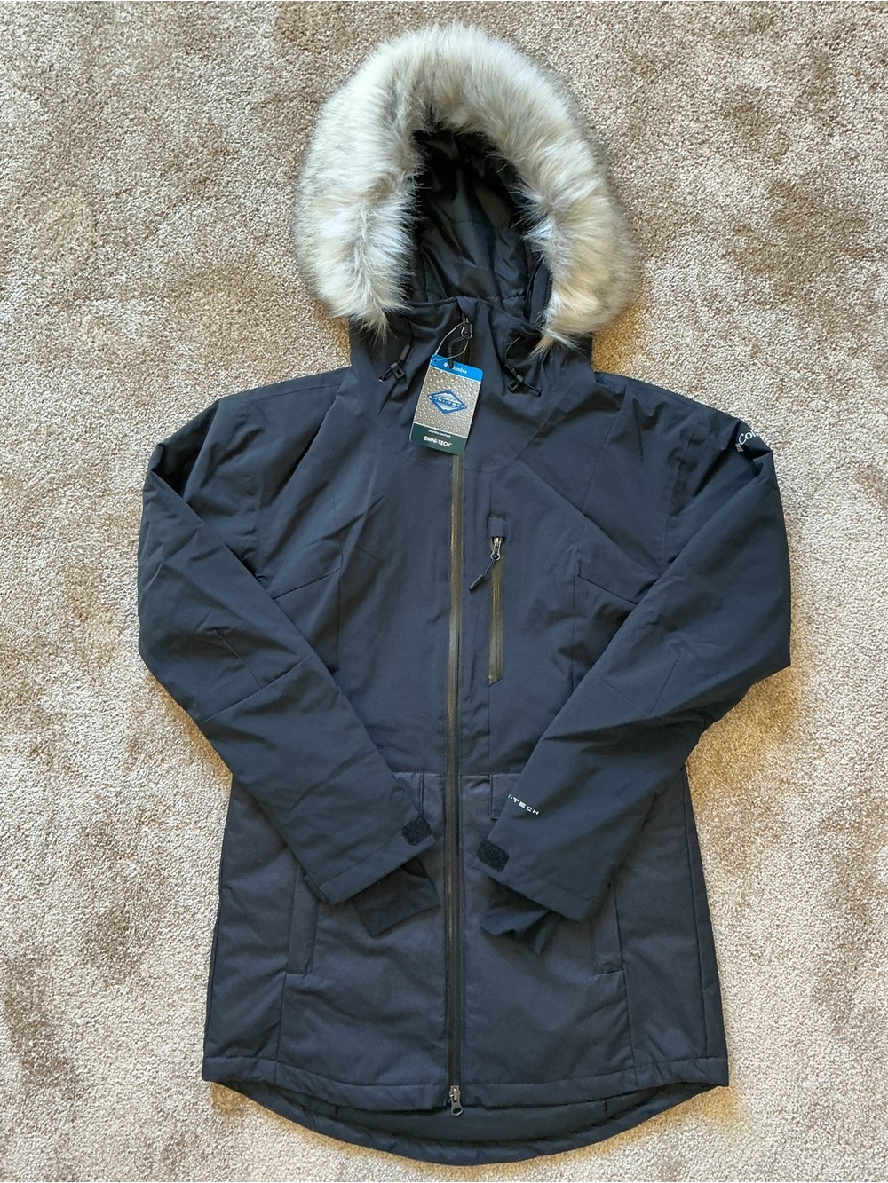 Columbia Women’s Omni Tech Mount Bindo Jacket Black $199 NWT XS